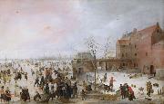 Hendrick Avercamp A Scene on the Ice Near a Town (nn03) oil painting